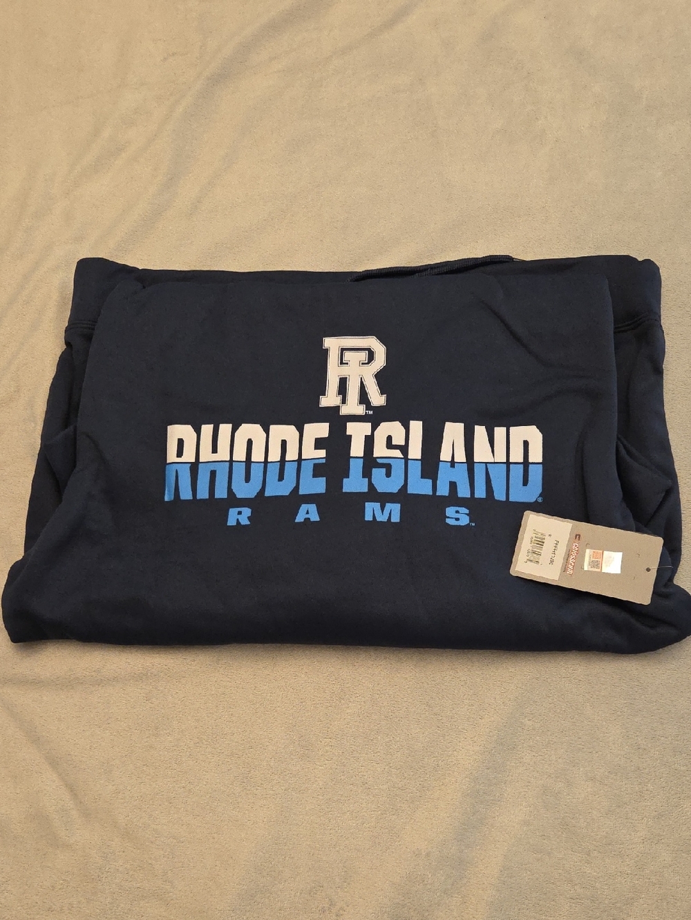 BNWT Men's URI Navy Blue Hoodie, Size L